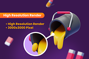 Graphic Designer Tools 3D Icons, an Object 3D Model by mwildancahya (Thumbnail 3 of 10)