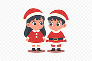 Children Wearing Santa Outfit, a Person Illustration by Partikusi Design (Thumbnail 3 of 3)