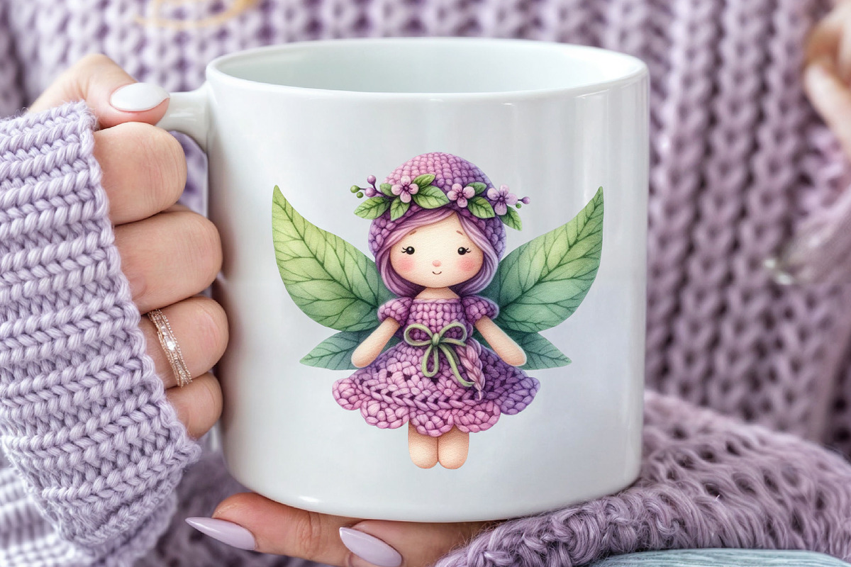Crochet Fairy Mermaid Clipart, an Illustration by Rose Art (Photo 5 of 8)