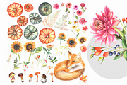 Dahlia and Sunflowers, a Seasonal Illustration by JennyColorArt (Thumbnail 3 of 10)
