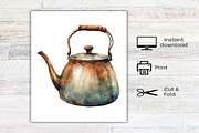 Watercolor Cozy Cooking Clipart, an Illustration by Canvas Craft (Thumbnail 6 of 7)