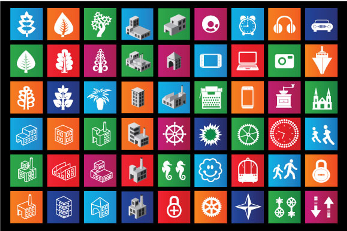 Set of different icons, an Outline Icon by AlexZeL (Photo 3 of 7)
