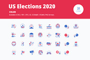 US Election Clipart, an Outline Icon by Amogh Design (Thumbnail 2 of 8)
