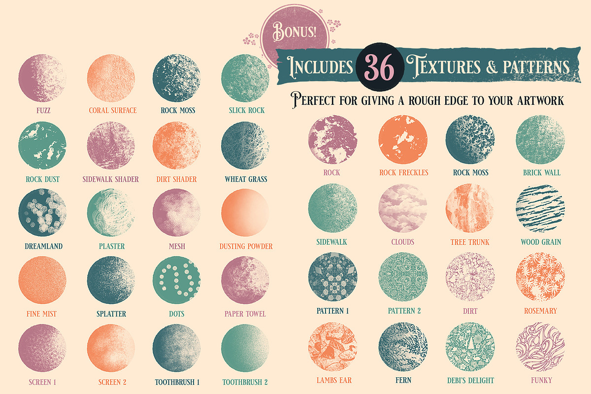 Procreate Design Brush Stamp Kit 1, a Brush Add-On by Debi Sementelli (Photo 22 of 30)