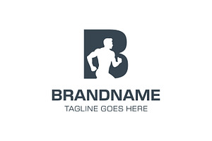 Letter B Runing Man Logo, a Branding & Logo Template by Pray Art Design Studio