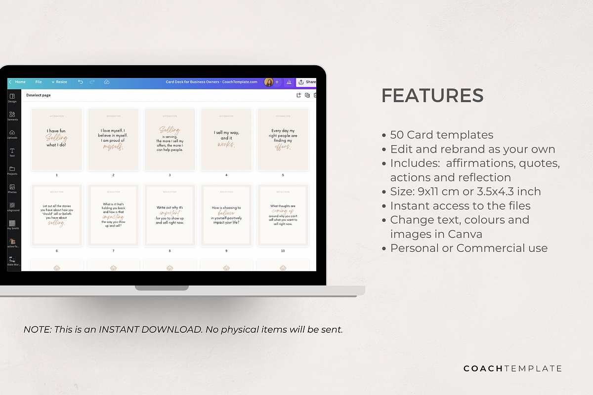 Business Success Cards Template, a Card Template by COACHTEMPLATE (Photo 4 of 11)