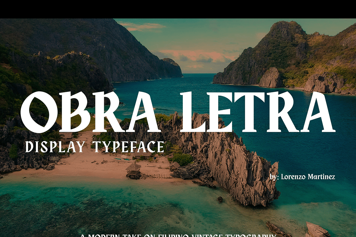 Obra Letra- Vintage Typeface, a Serif Font by Lurinzu Studios (Photo 1 of 6)