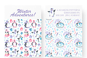 Winter adventures watercolor set., a Seasonal Illustration by SabinaWatercolorArt (Thumbnail 7 of 17)