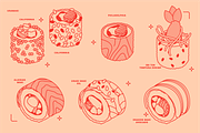 Sushi Vector Food Illustrations, a Food Illustration by TheFoodAtlas (Thumbnail 7 of 15)