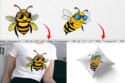 Cool Bee Clipart, a Graphic by Artnoy (Thumbnail 3 of 5)