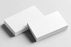 Blank white business cards mockup, a Business Photo by MistyDay