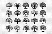 Silhouette Tree Bundle, an Object Illustration by Toufiqul (Thumbnail 1 of 2)