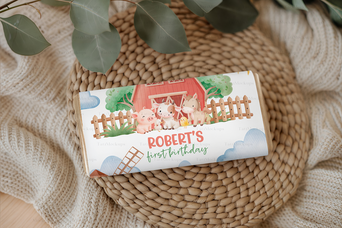 Chocolate Bar Mockup on Woven Basket, a Product Mockup by TatiMockup (Photo 3 of 4)
