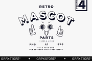 56 Retro Mascot Parts | VOL 4, an Illustration by GRPXSTORE (Thumbnail 1 of 7)