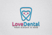 Cute Happy Love Dental Care Logo, a Branding & Logo Template by jongcreative (Thumbnail 1 of 4)