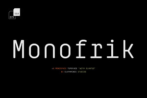 Monofrik Font, a Sans Serif Font by Glyphminds Studios