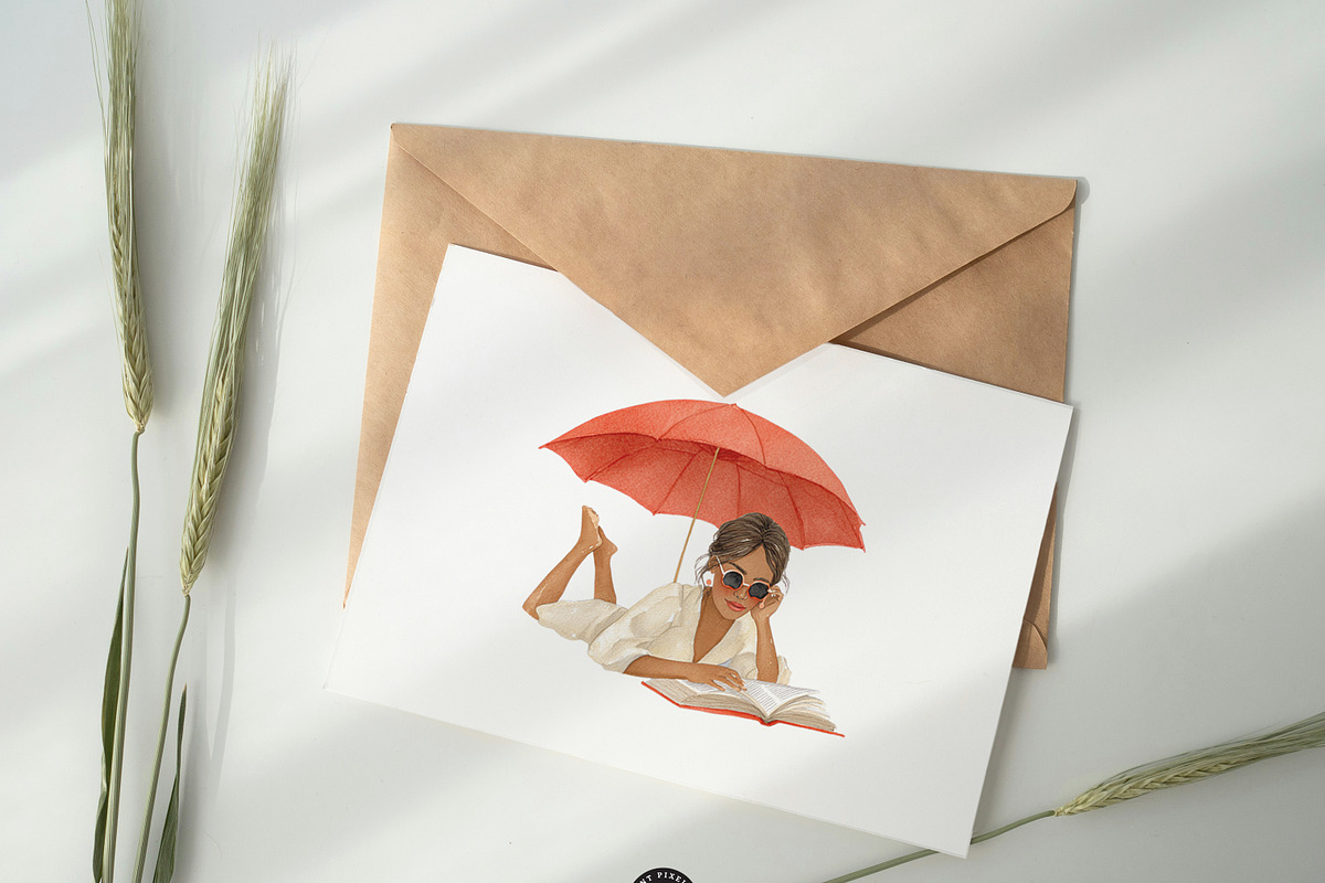Mediterranean Summer Clipart Bundle, a Person Illustration by PaintPixelCo (Photo 11 of 15)