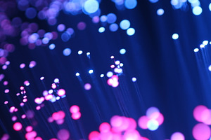 Optical fibers in blue-violet