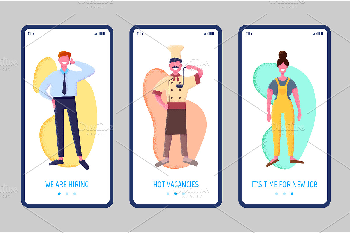 Vector Job Agency Set, a Person Illustration by Zonda (Photo 3 of 13)