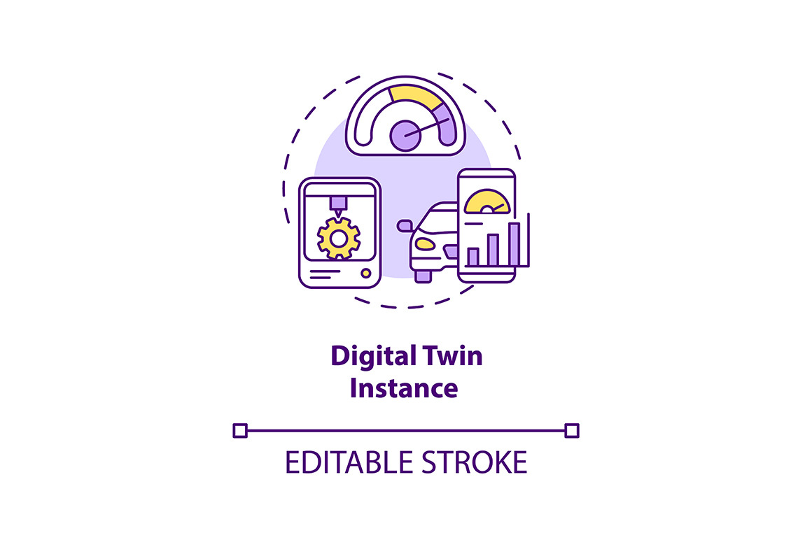 Digital twin instance concept icon | Outline Icons ~ Creative Market
