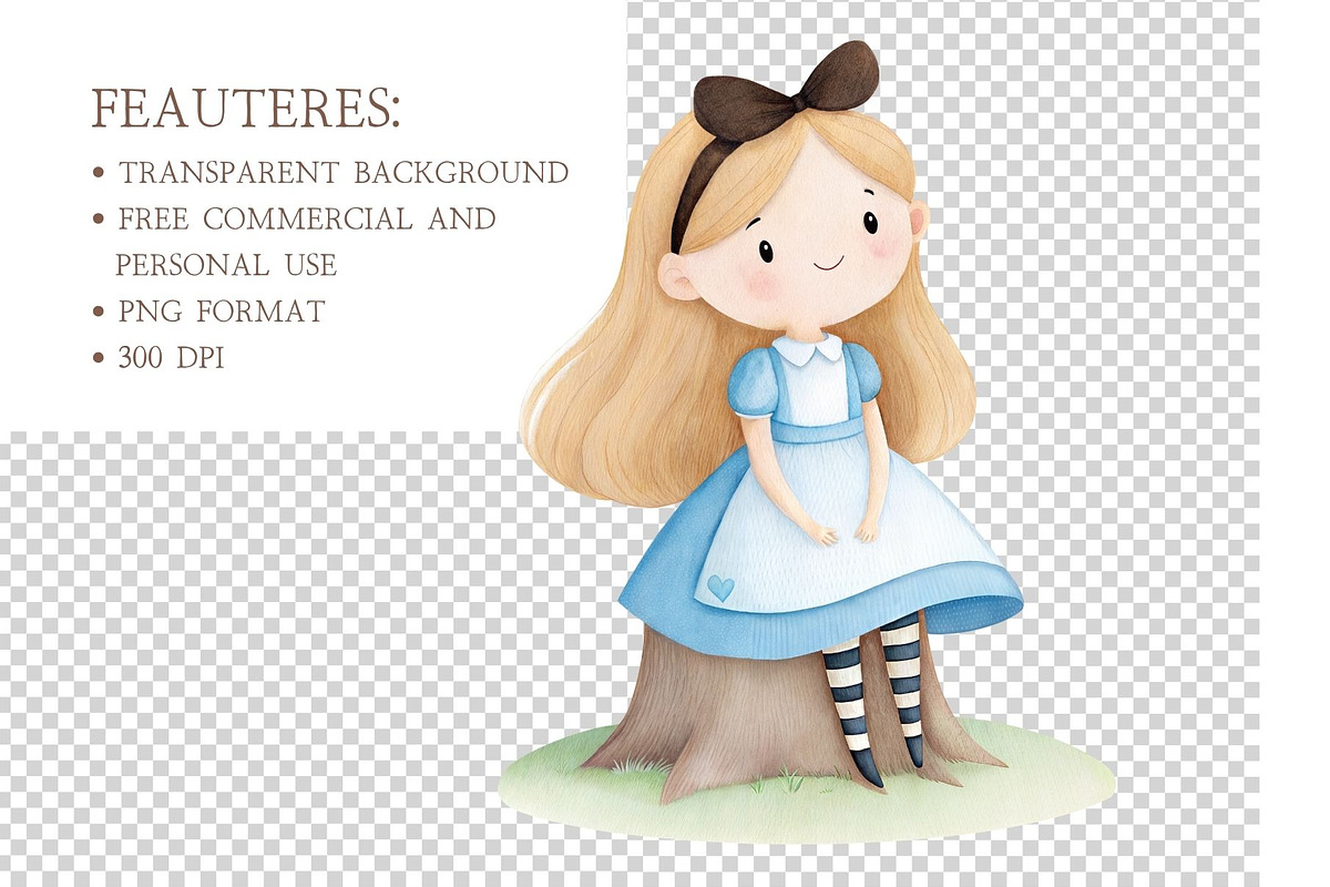 Alice’s Adventure Watercolor, an Illustration by MockupWizard (Photo 4 of 5)