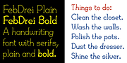 FebDrei, a Handwritten Font by Ingrimayne Type (Thumbnail 2 of 6)