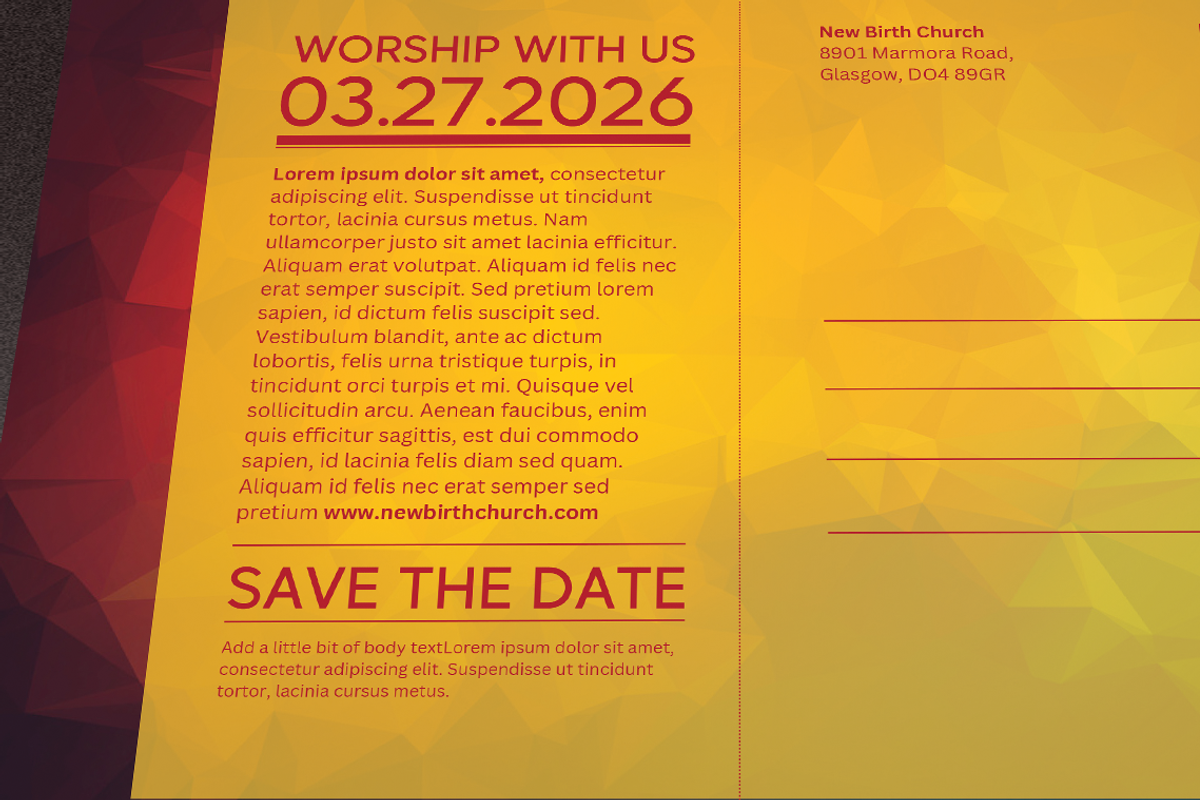 Easter Church Postcard | Canva, a Flyer Template by loswl (Photo 6 of 8)