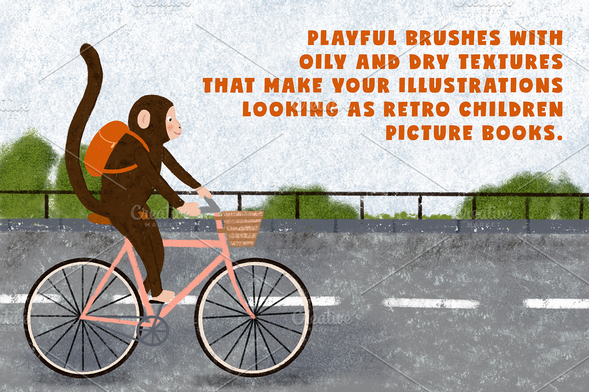 Crayons & Oil Pastels for Procreate, a Brush Add-On by Biso Studio (Photo 3 of 6)