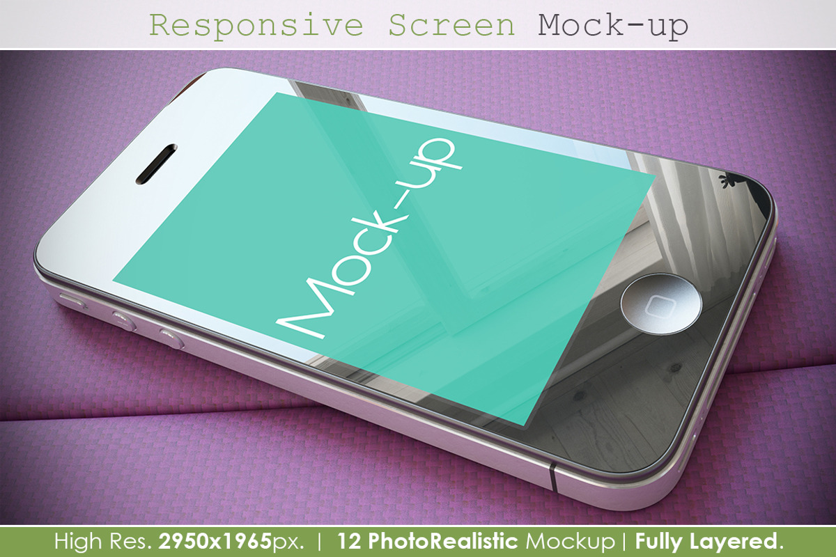 Responsive Screen Mockup V2, an iPhone Mockup by MahmoudRafik (Photo 6 of 15)
