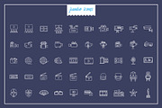 Cinema-Movie Line Icons V2, an Outline Icon by Jumbo Icons (Thumbnail 4 of 5)