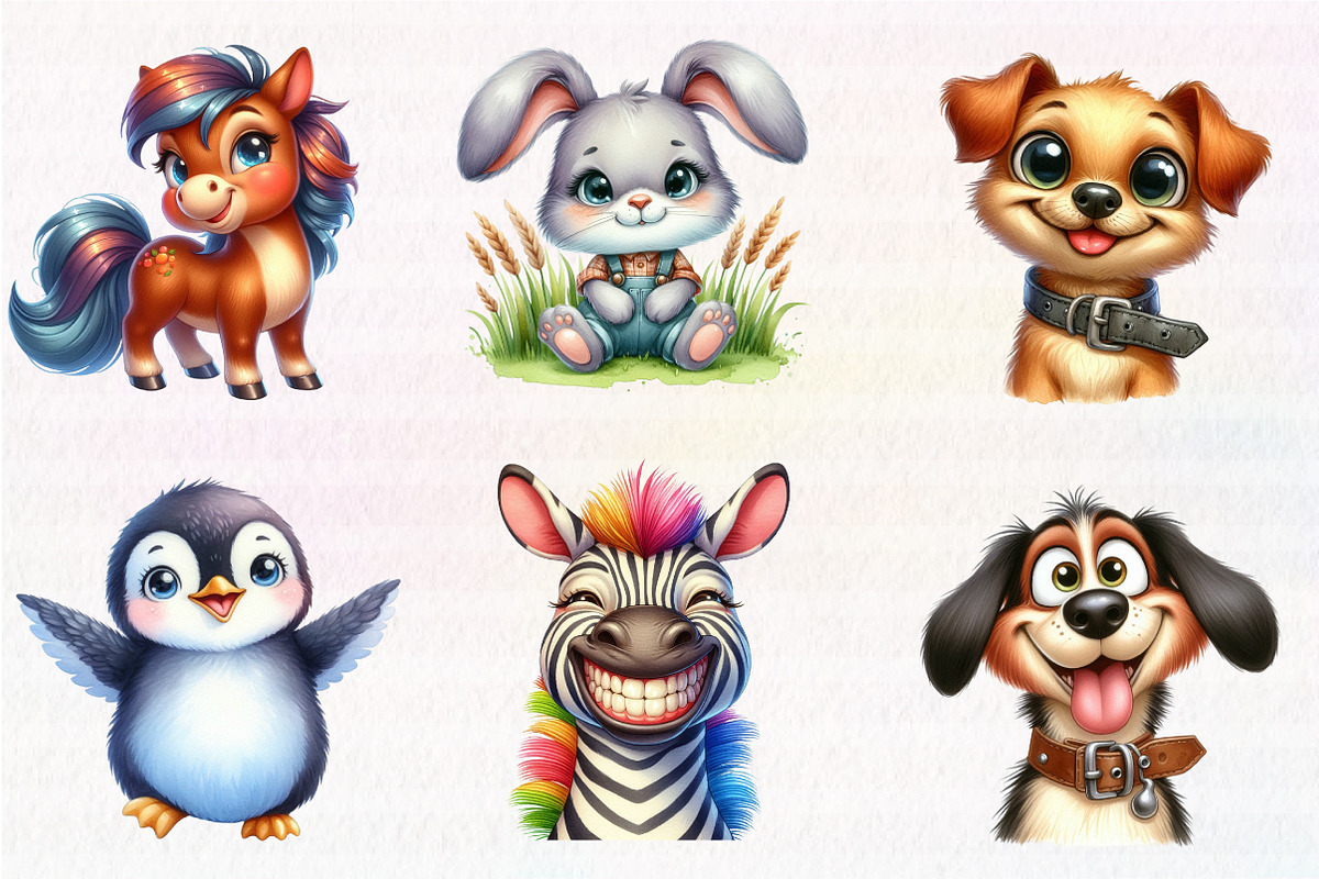 Quirky Funny Animals Sublimation, an Illustration by CreationArt (Photo 5 of 6)