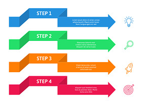 Arrow steps infographic. Business, a Finance Illustration by winwin.art