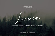 Livvie - Signature & Sans Font Duo, a Script Font by Design 265 (Thumbnail 1 of 6)