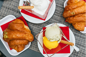 Croissant with pistachio and mango, a Food & Drink Photo by MAnuta