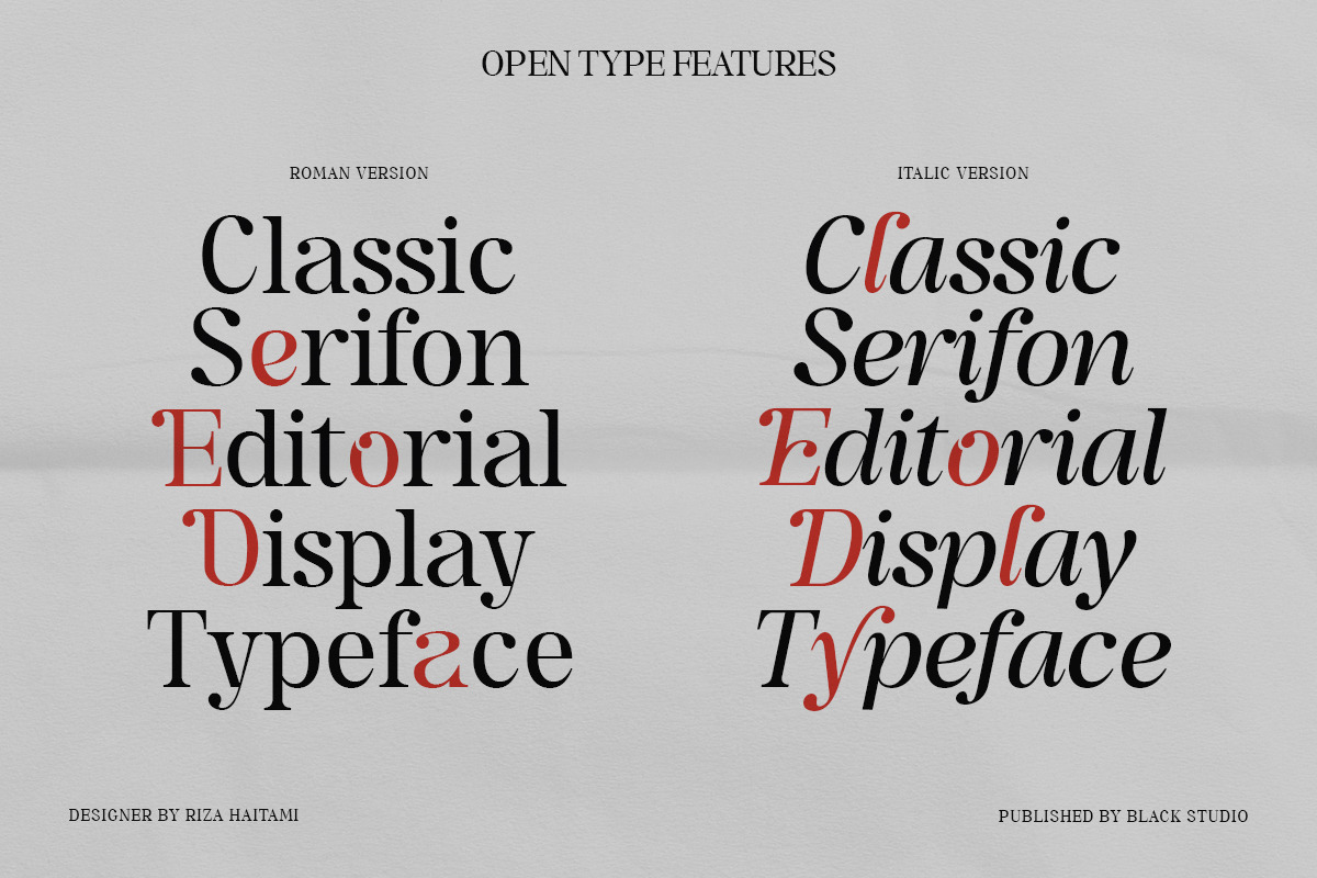 The Serifon Editorial, a Serif Font by Black Studio (Photo 4 of 17)
