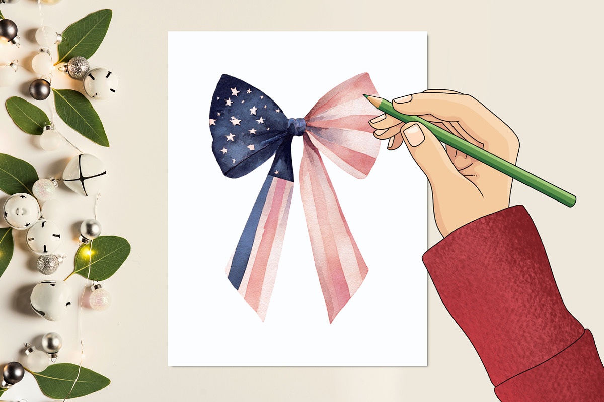4th of July Bows PNG, Patriotic PNG, a Graphic by designcity5 (Photo 6 of 6)