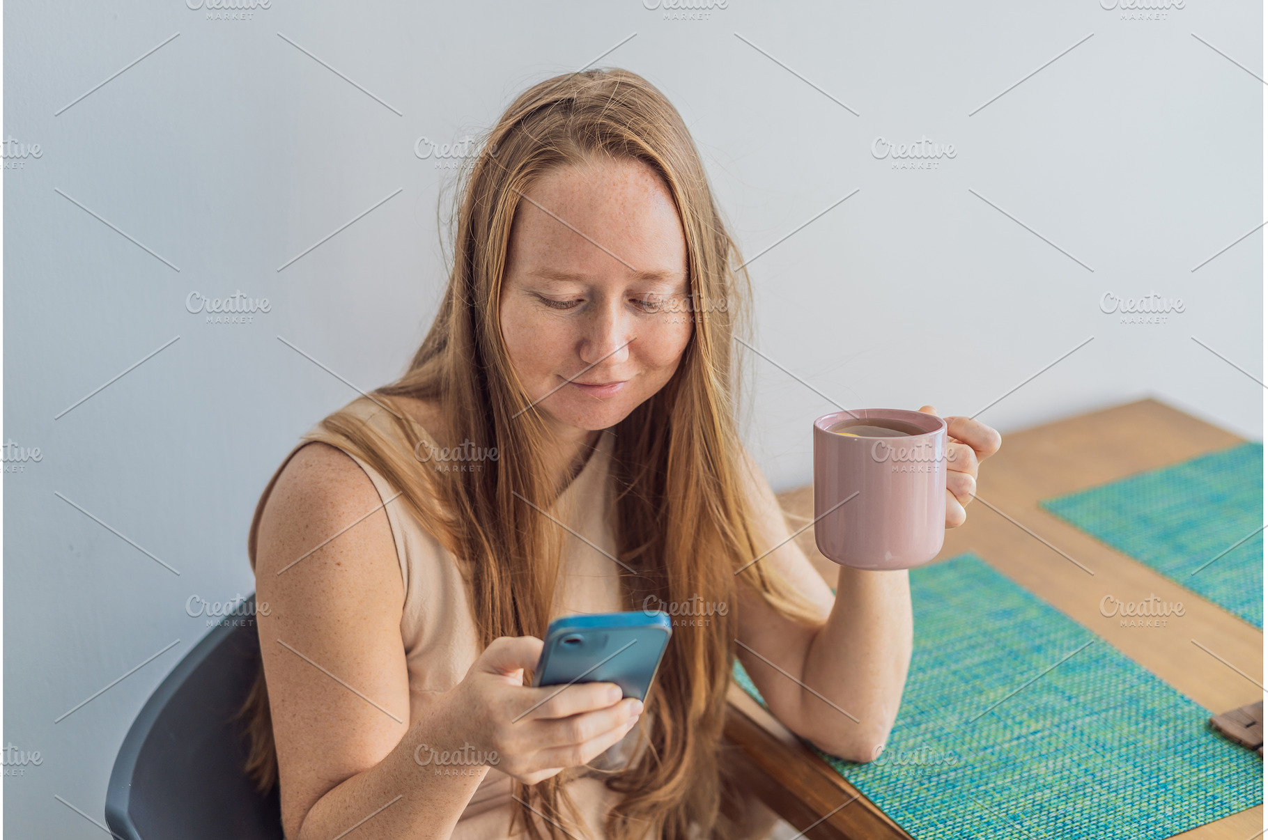 Woman enjoying a peaceful breakfast, a Person Photo by Elizaveta Galitskaya