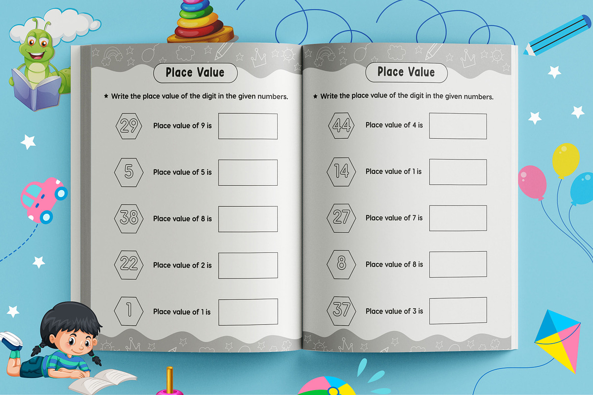 Kindergarten Math Activity Worksheet, a Print Template by Book2bees (Photo 19 of 23)