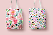 12 Floral Watercolor Backgrounds, a Decorative Illustration by wulano (Thumbnail 4 of 7)