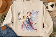 Magical Christmas Fairy Clipart PNG, a Seasonal Illustration by Ink Gallery (Thumbnail 9 of 13)