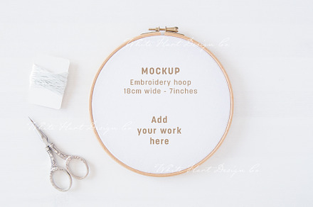 Embroidery hoop mockup
