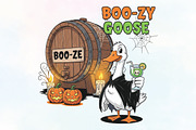 Funny Halloween Goose Sublimation, an Illustration by CraftArtStudio (Thumbnail 1 of 4)