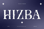 Hizba – Luxury Ornamental Serif Font, a Serif Font by kangfont Studio (Thumbnail 1 of 10)