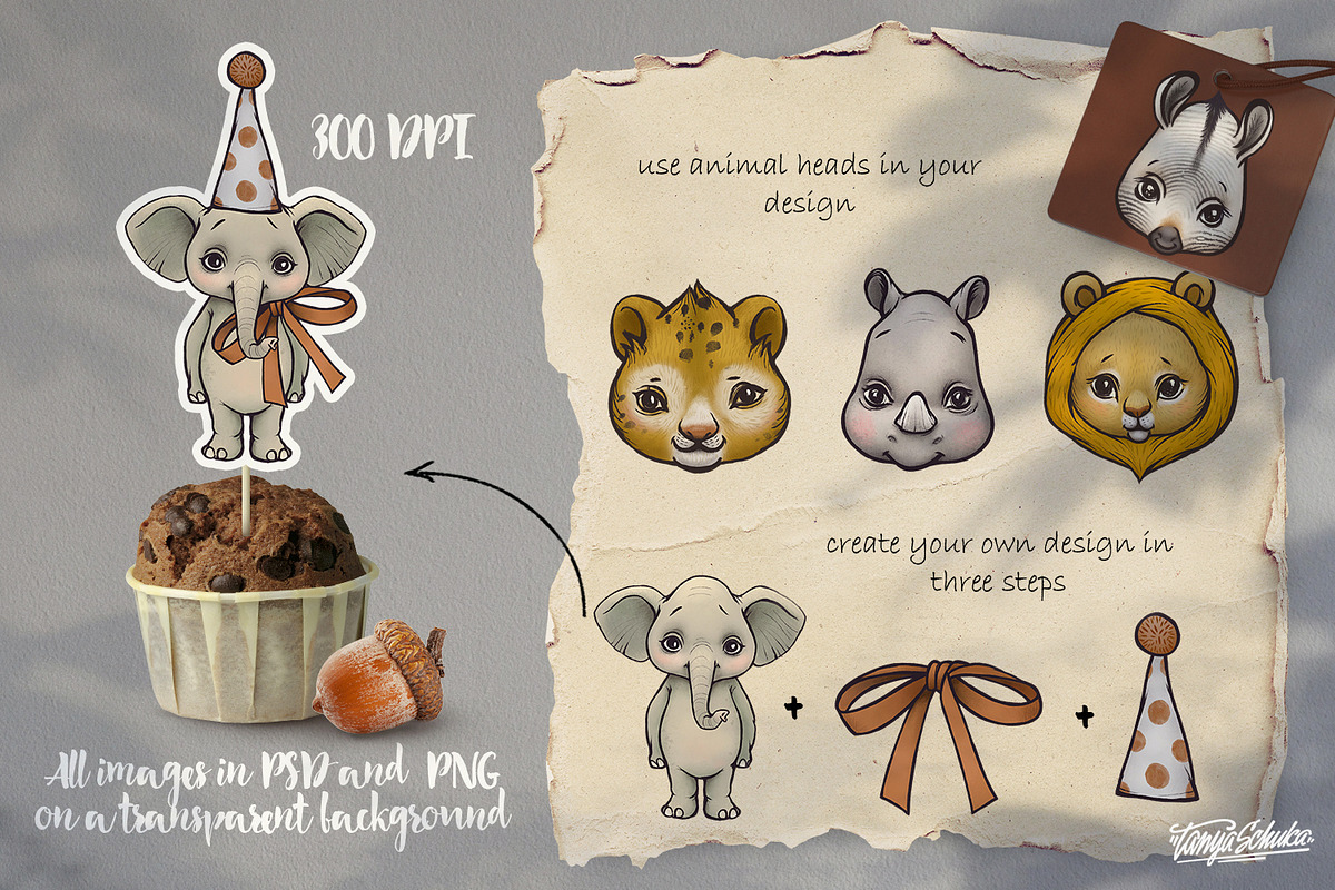 Circus animals, an Animal Illustration by TanyaSchuka (Photo 3 of 5)
