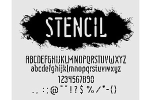 Military Stencil Font, Army