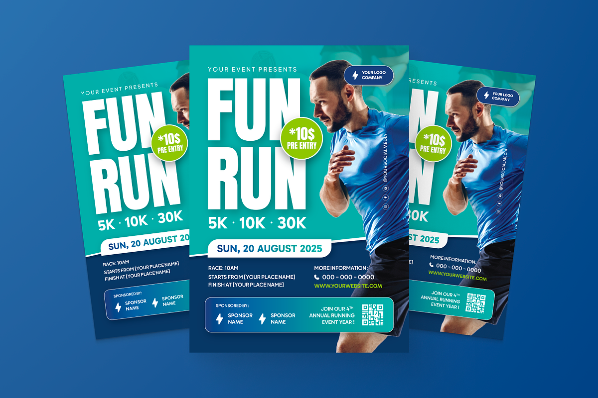 Step Up Challenge Running Flyer, a Flyer Template by MMPixelCraft (Photo 4 of 6)