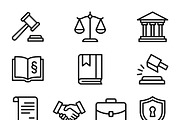 40 Corporate Legal Icon Set, an Outline Icon by adenpinkstore (Thumbnail 2 of 10)