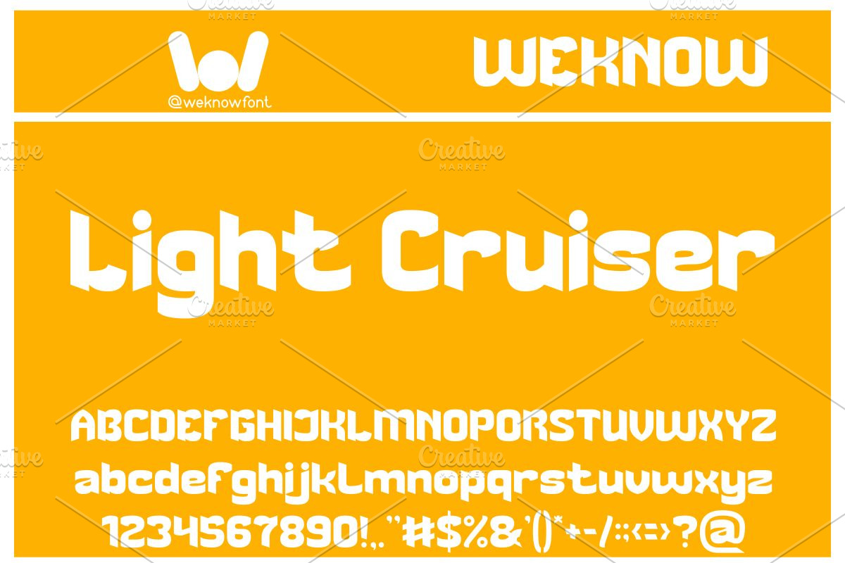 Light Cruiser font, a Font by weknow (Photo 1 of 8)