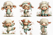 Whimsical Spring Sheep Clipart, an Illustration by Craft Nest (Thumbnail 4 of 11)
