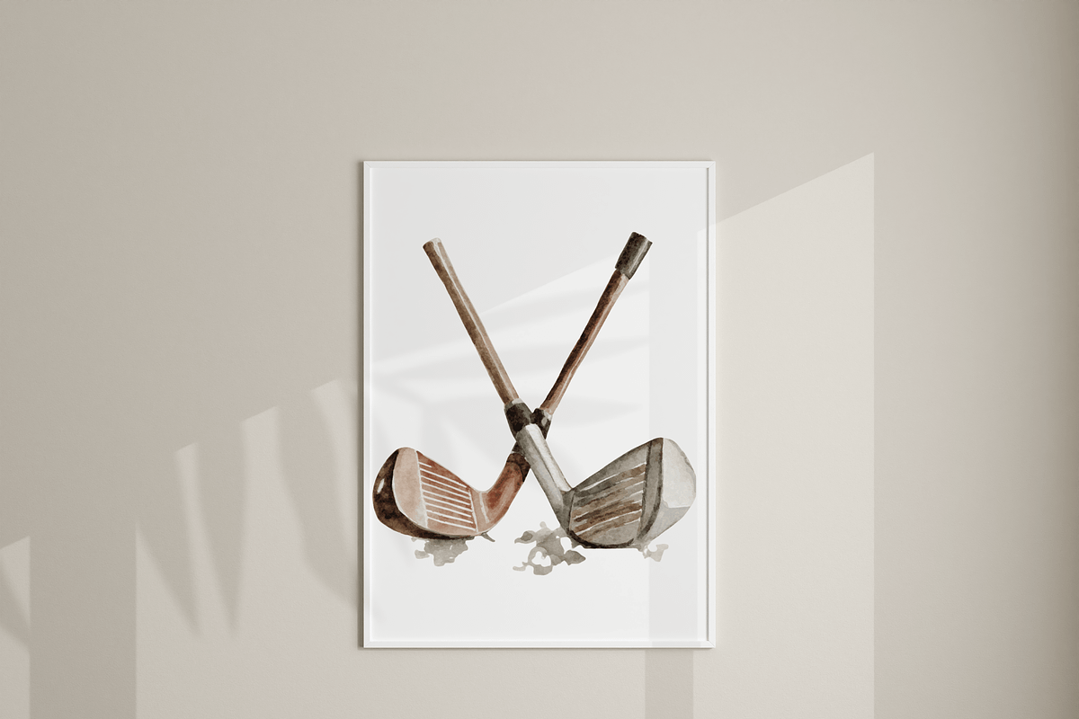 27 Watercolor Golf Clipart, a Decorative Illustration by Pati Charm Studio (Photo 7 of 8)